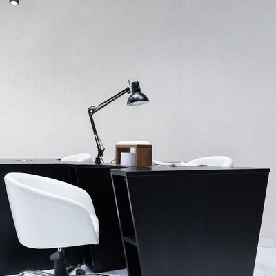Modern office desk with minimalist accessories
